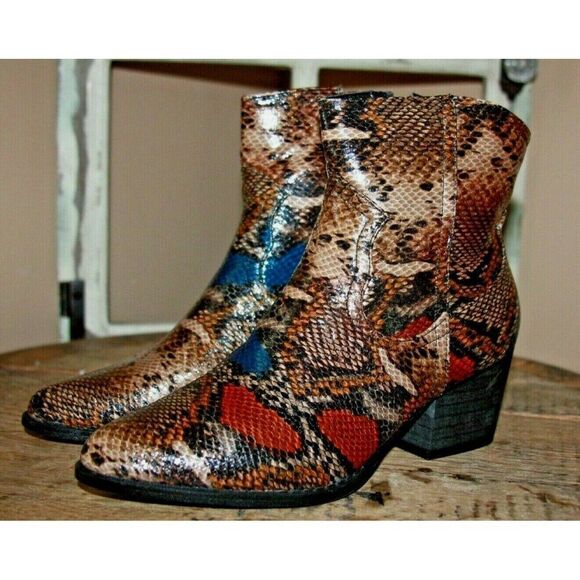 Big Dreams Women's 6B Mock snake cowboy boots - New in Box - Picture 2 of 8